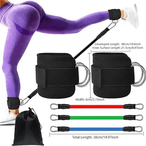 Hip lifting with gantry frame, ankle resistance and elasticity trainer, foot ring, hip and leg tension rope, shaping and slimming