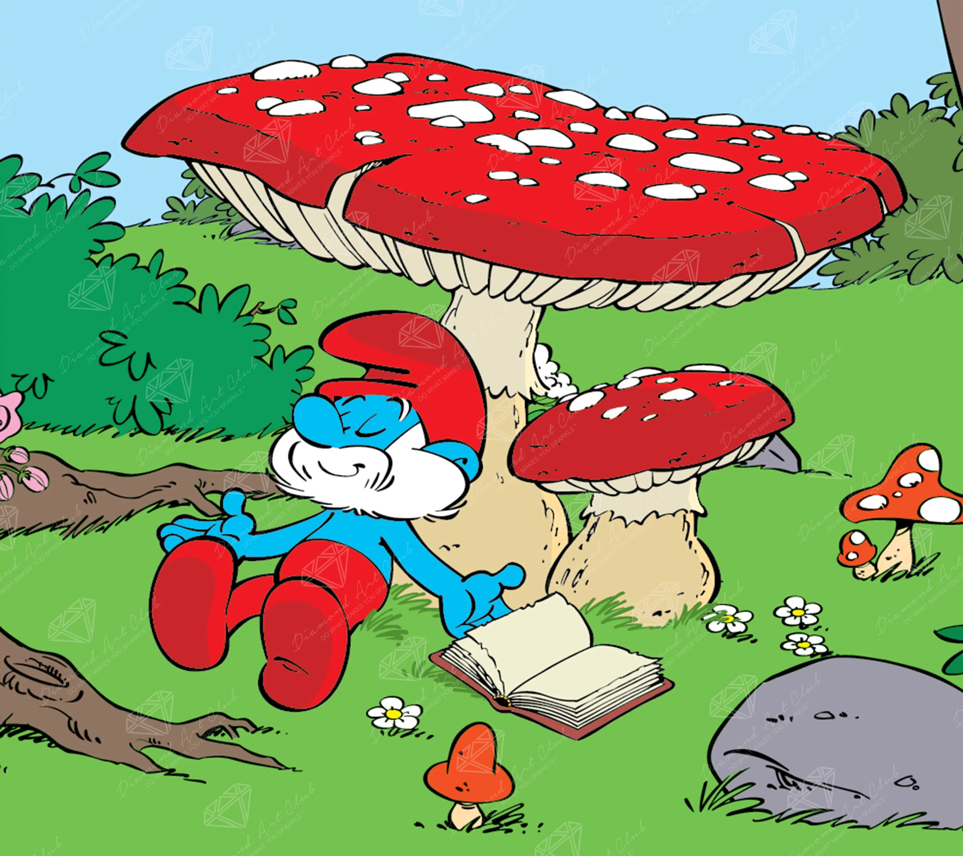 Diamond Art Club® Papa Smurf™ Napping Diamond Painting Kit