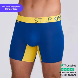 Step One Men's Trunk - Wolverines, Anti-Chafe, Breathable Bamboo Fabric, UltraGlyde Panels, Hidden Elastic Pouch, Premium Underwear, Athletic Daily wear