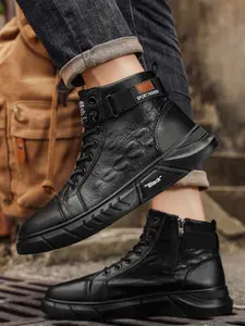 New Men's British Style Boots, Solid Color Chelsea Boots, Casual Sporty Boots, Fashion Trend Outdoor Sports Versatile Work Shoes