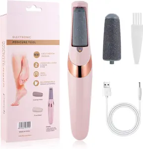 Electric Foot Callus Remover Rechargeable Pedicure Tool for Dry Hard & Dead Skin Removal Dual Speed Settings Cordless Home Use Pedi Feet Care Ideal Gift