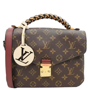 Pre-owned Louis Vuitton Canvas Crossbody Bags Braided Metis Pochette Monogram Crossbody Bag Brown