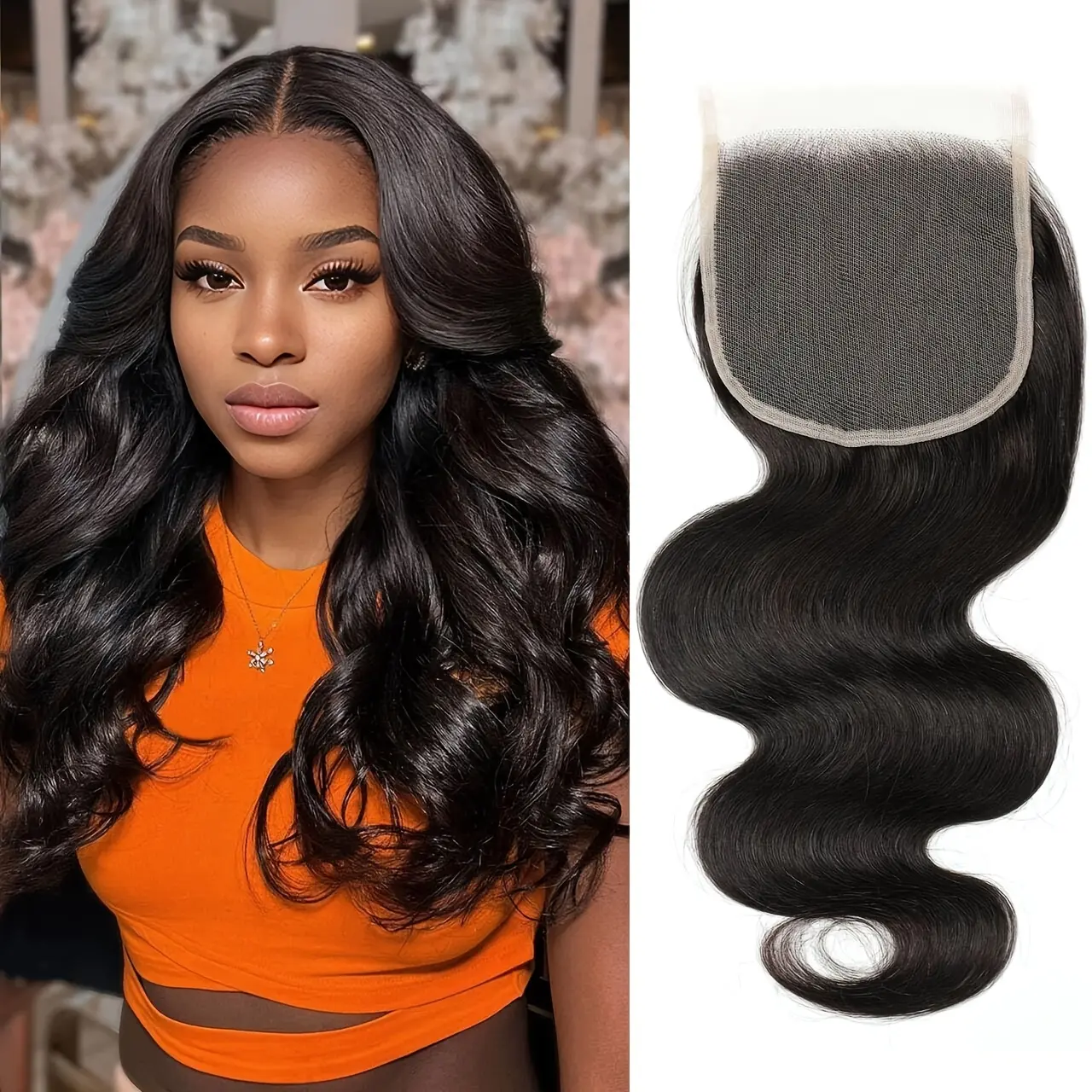 Perismoda Hair Body Wave 5x5 Ultra Thin Transparent Lace Closure Pre Plucked Baby Hair Free Part Brazilian Virgin Human Hair Natural Black