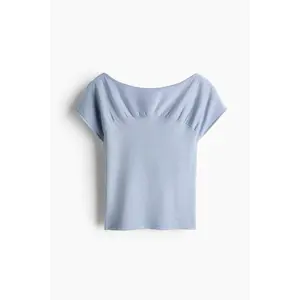 H&M Gathered cap-sleeved top