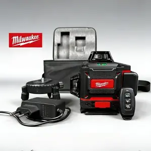 Milwaukee 360° Green Laser Level Self Leveling Cordless Tool With Remote Control For Construction Renovation Home Improvement