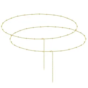 Simple Fashion Double Titanium Steel Beads Waist Chain Street Trend Body Chain Belly Chain Accessories Jewelry
