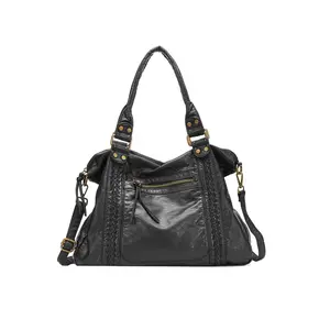 Women's Punk Style Detachable Strap Tote Bag, Fashionable Large Capacity Shoulder Bag for Daily Used, Casual Trendy Versatile High-quality Daily Commuting Bag