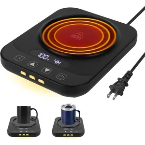 Electric Coffee Mug Warmer for Desk with 9 Temperature Settings, Auto Shut Off, Digital Display, Smart Timing, Electric Cup Heater for Office Home, Warm Tea Milk Beverage, Black