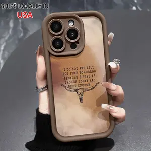 Phone Case for iPhone 16 Pro Max 15 Plus 14 13 12 11 XS XR E Bull head Anti-Scratch Shockproof Soft Silicone Protective Cover