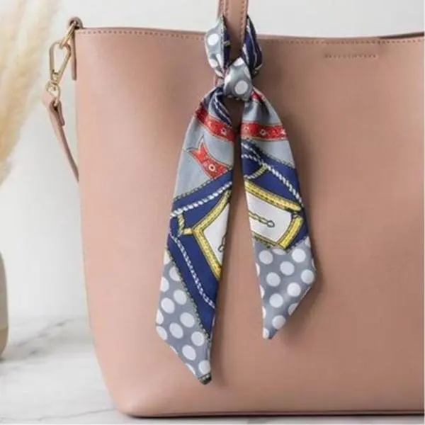 14-24PCS Silk-Like Satin Scarves Set - Unique Patterns Bag Scarf, Purse Scarf for Bag Handle Decoration Bag Accessories Bag Charms For Handbags