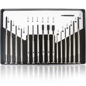 Mini Precision Screwdriver Set, 16 Pcs with Case, Flat head Phillips Hex Socket Head, Suitable for Watch Repair, Eyeglass Repair, Laptop Repair, clock Tab Electronics repair