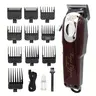 Professional USB Rechargeable Hair Trimmer & Clipper Grooming Kit - Barber Equipment for Hairdressers with 10 Cutting Guide Combs, Cleaning Brush, USB Cable, All Hair Types Compatibility