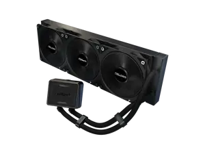 ASRock AIO Challenger Pure 360 27mm radiator, sleek-black waterblock w/o display and LED, none-LED black fan, black version