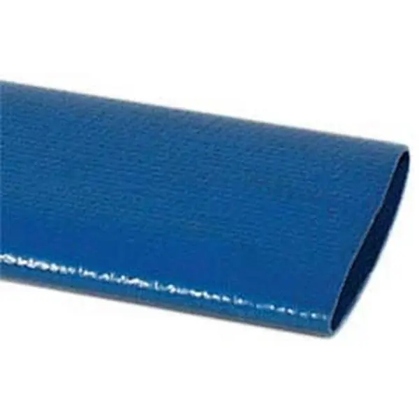 Apache Hose & Belting B484110 4" x 10' PVC Lay Flat Discharge Hose, 3-Ply Polyester Yarns, Chemical Drainage Use, Chemical-Resistant, Mildew-Proof, Oil/Grease-Safe, Construction Application, Custom Cut Option