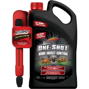 One-Shot Home Insect Control Insecticide with AccuShot Sprayer Formulated for Indoor Use to Kill 500+ Listed Insects by Contact, 1 Gallon