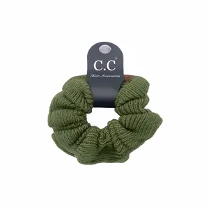 SCR-04 C.C KNIT SCRUNCHIE OLIVE