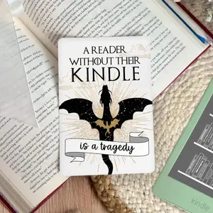 Dragon Kindle Insert | fantasy reader kindle accessories | bookish gift for reader | dark romance book lover merch | kindle paperwhite skin