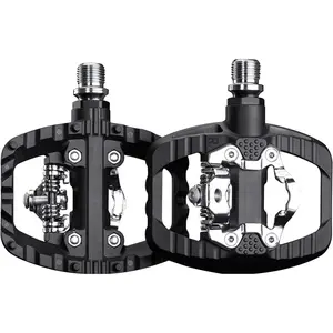 Mountain  Pedals Dual Function Sealed Clipless Flat Platform Compatible with SPD Bicycle Pedals for Mountain  MTB Pedals Flat