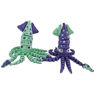 Giant Squid Fidget Toy – 3D Printed Articulated Figure | Wiggly Tentacle Fun Decor Movable Interior Decoration Accessories Modern Home Decoration
