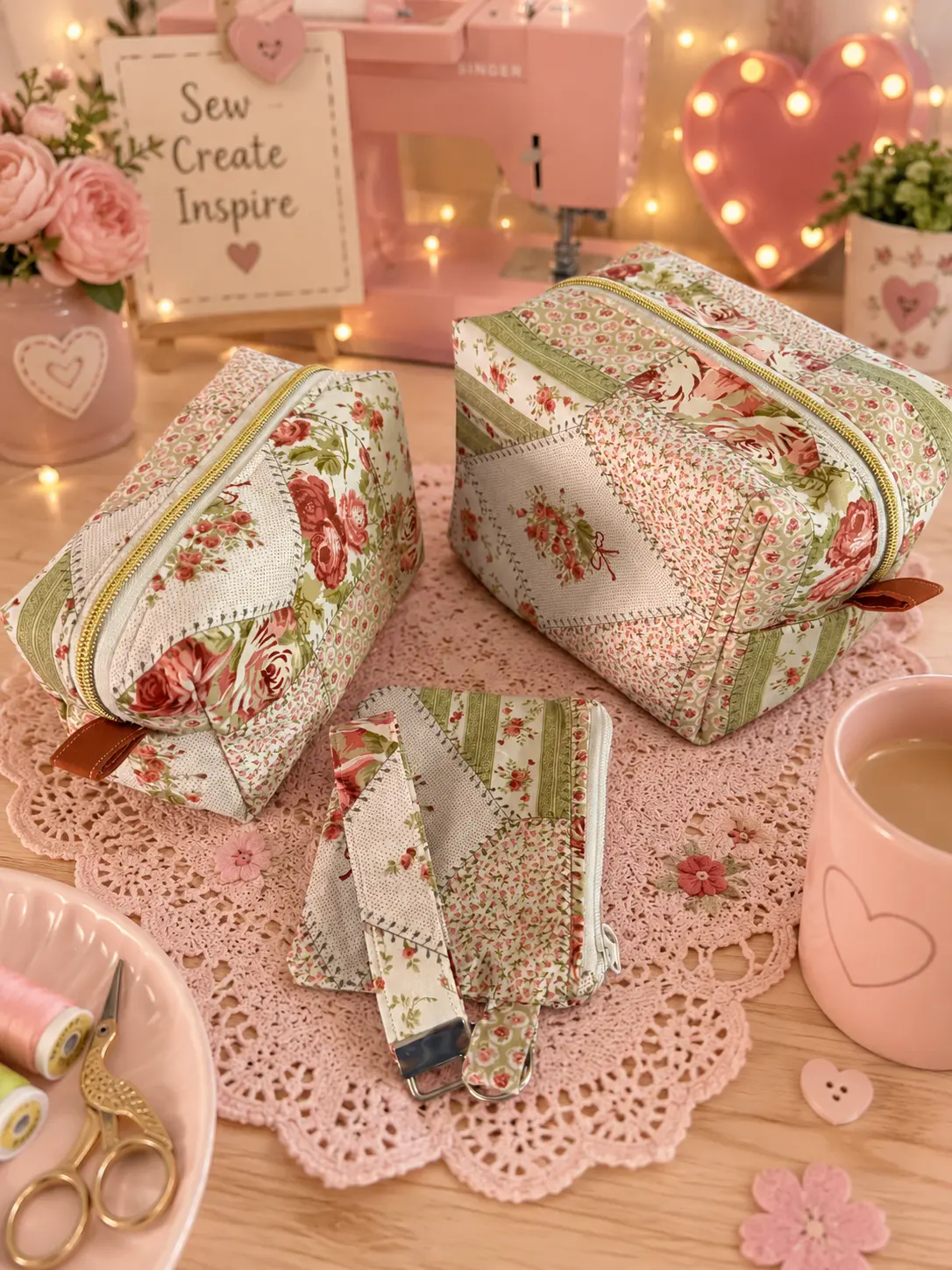 Boxy makeup bag set