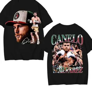 Canelo Álvarez Boxer Signed Shirt, Kick Boxing, 90s Bootleg Vintage, Unisex T-Shirt, Full Colors, Full Sizes, For Men, For Women