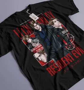 Unisex Residence Evil Leon S. Kennedy Bootleg T-Shirt, Gaming Shirt