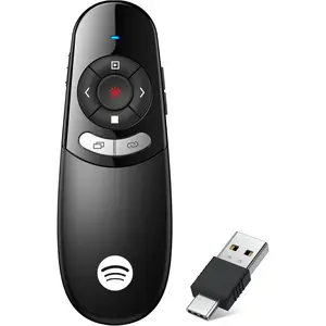 Presentation Clicker Compatible with  5.1 & RF 2.4GHz Dual Modes Long Range  Presenter Clicker Remote Powerpoint Clicker Slide Clicker for Office Classroom Teacher  by AAA
