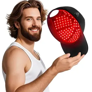 Unisex Laser Hair Regrowth Cap, Hair Regrowth Therapy Cap, Jet Black, Adjustable Size | Professional Red Light Therapy to Improve Thinning Hair and Stimulate Scalp Hair Follicles, Rechargeable and Portable Scalp Care Cap