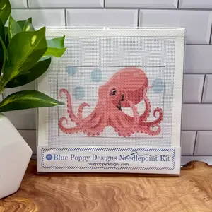 Octopus Needlepoint Kit (red octopus)