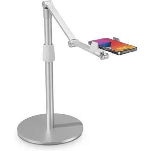 Phone Overhead Stand, Upgarde Cell Phone/Tablet Holder, Multiangle, 3-Part Adujustable,Horizontal Record,Compatible with 3.5-11" Cellphone/Tablet/iPad/,