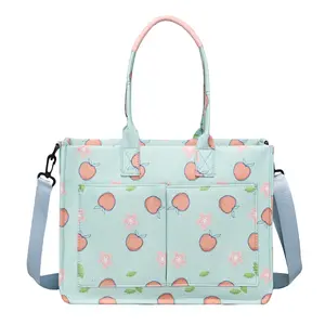 RIVERICH Canvas Tote Bag for Women with Pockets Crossbody Bag Shoulder Handbags Adjustable Detachable Shoulder Strap Casual Work Bags Everything Tote Bag Canvas Patched Purse Cute Shoulder Bag with Zipper Multi-Pocket Satchel Zippered Crossbody Tote Bag