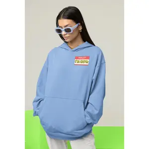 "I'm Her" Women's Hoodie - Casual Long Sleeve Medium Length Graphic Sweatshirt with Nametag Design for Autumn Wear