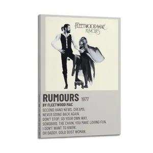 Fleetwood Mac Rumours Poster for Bedroom Aesthetic Canvas Wall Art Living Room Posters Painting Picture Print Modern Family Decor Artist Bathroom Poster