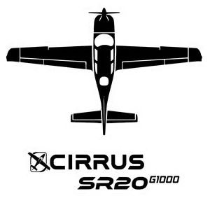 Cirrus SR20 G1000 I sticker, Aviations Sticker, Decal Sticker, Airplanes Sticker, Pilot Stuff, Pilot Gifts