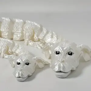 3D Printed Creative Lucky Dragon Home Decor Ornament Gift, Decorative Figurines, Statues, Jointly Moveable Mouth, Suitable for Living Room Bedroom Desktop Decoration, Home Decor Accessory