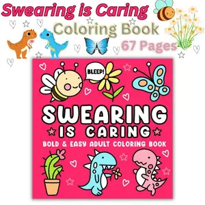 Swear Word Coloring Book for Adults: Bold and Easy Designs Featuring Funny Offensive Cursing and Relaxing Patterns – Perfect New Year Gift