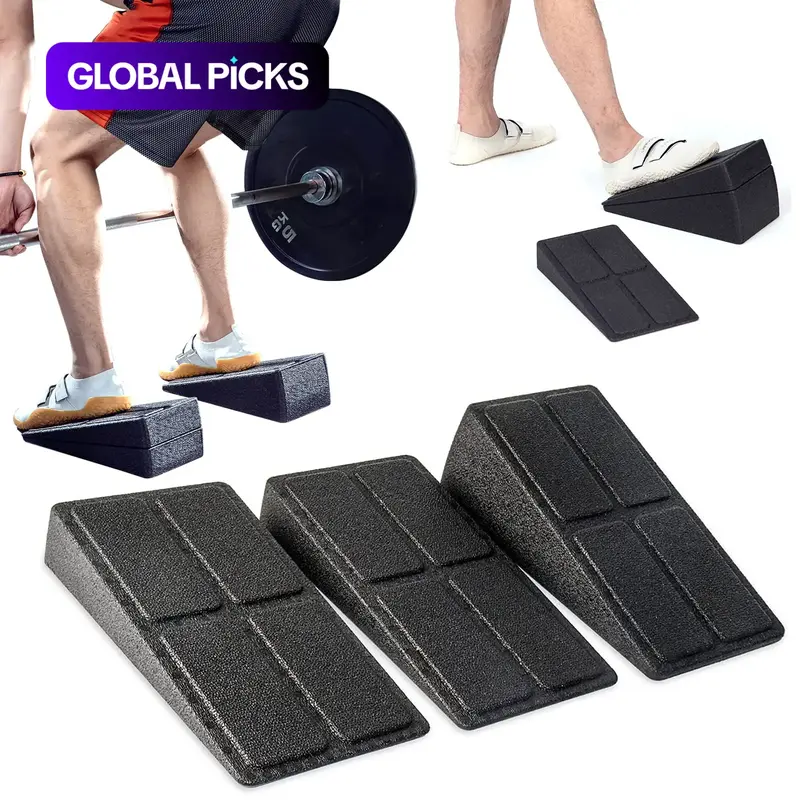 【Biack Friday】Squat Wedge Blocks, Set of 3 Non-Slip Foam Incline Boards, Foot Wedge Yoga Equipment for Home Workouts, Pilates, Leg Extensions, Calf Stretching & Heel Squats, Fitness Accessories