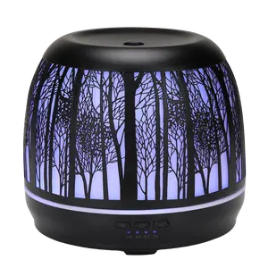 500ml ceramic essential oil diffuser, ultrasonic silent aromatherapy machine, seven-color light adjustable/automatically closed/with timed humidifier, suitable for bedrooms, living rooms, offices