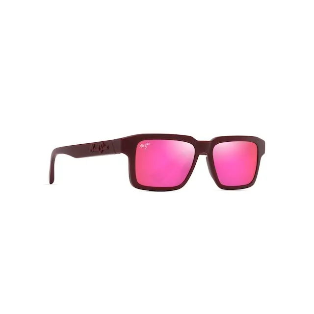 Maui Jim Kahiko Sunglasses P635-04 Matte Burgundy Frame MAUI Sunrise Lenses