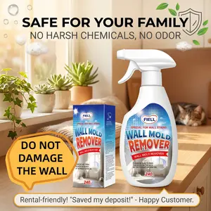Wall Mold Remover Spray - No Wall Damage, Plant-Based Formula, Whole House Use