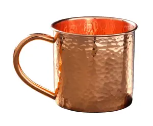 100% Pure Hammered Copper Mug - 14 oz Copper Mugs For Moscow Mules, Cocktails, Or Your Favorite Beverage - Keeps Drinks Colder, Longer