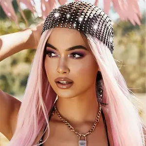 2026 New Rhinestone Mesh Headscarf| Beaded Tassel Hair Net for Party & Wedding