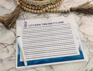 Personalized Name Tracing Book for Pre-K & Kindergarten Students - Customizable Educational Tool with 4 Laminated Pages for Reusable Learning