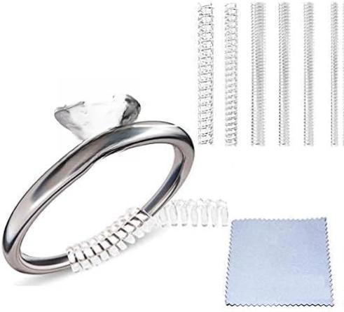 Ring Sizers for Loose Rings - 6 Sizes Fitter, Invisible Guards, PU Material, Reduces Size by 0.5-1.5, Easy to Use, Comfortable, and No Adhesives