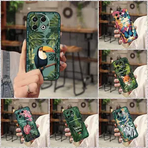 Waterproof Silicone Phone Case For Tecno Spark30 Pro 4G/KL7 Anti-dust Cover Back Cover Card slot Full wrap Card sleeve Graffiti TPU protective Shockproof Anti-knock Dirt-resistant