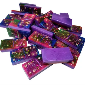 custom poured resin Domino's set