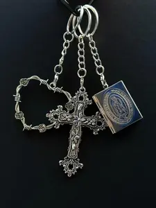 Vintage Cross Design Bag Charm, 2025 New Arrival Fashionable Bag Charm for Women & Men,Gothoic Punk Style  Trendy All-match & Exquisite Bag Charm for Birthday Gift, Purses Decor, Bag Decoration, Holloween Limited Edition, Fashion Bag Charms