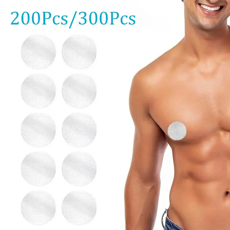 200Pcs Nipple Tape for Men or Women, Transparent Self-Adhesive Disposable Nipple Pasties, Anti-Chafe & Anti-Protrusion, Breathable Sweatproof for Running, Marathon, Swimming, Gym, Fitness, Cycling & Sports