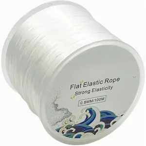 Flat Elastic Line 0.8 mm Elastic Bracelet Rope Bead Rope for String  Production and Bracelet Production (100 m)