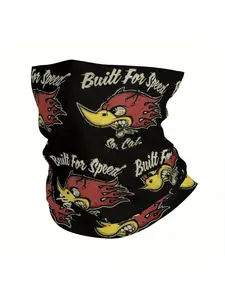 Men'S Casual Polyester Neck Gaiter with Cartoon Woodpecker Design, Lightweight Woven Scarf Headband Face Mask, 95. Polyester 5. Elastane, One Size Fits Most, Versatile Face Covering | Playful Pattern Headband | Flexible Wea